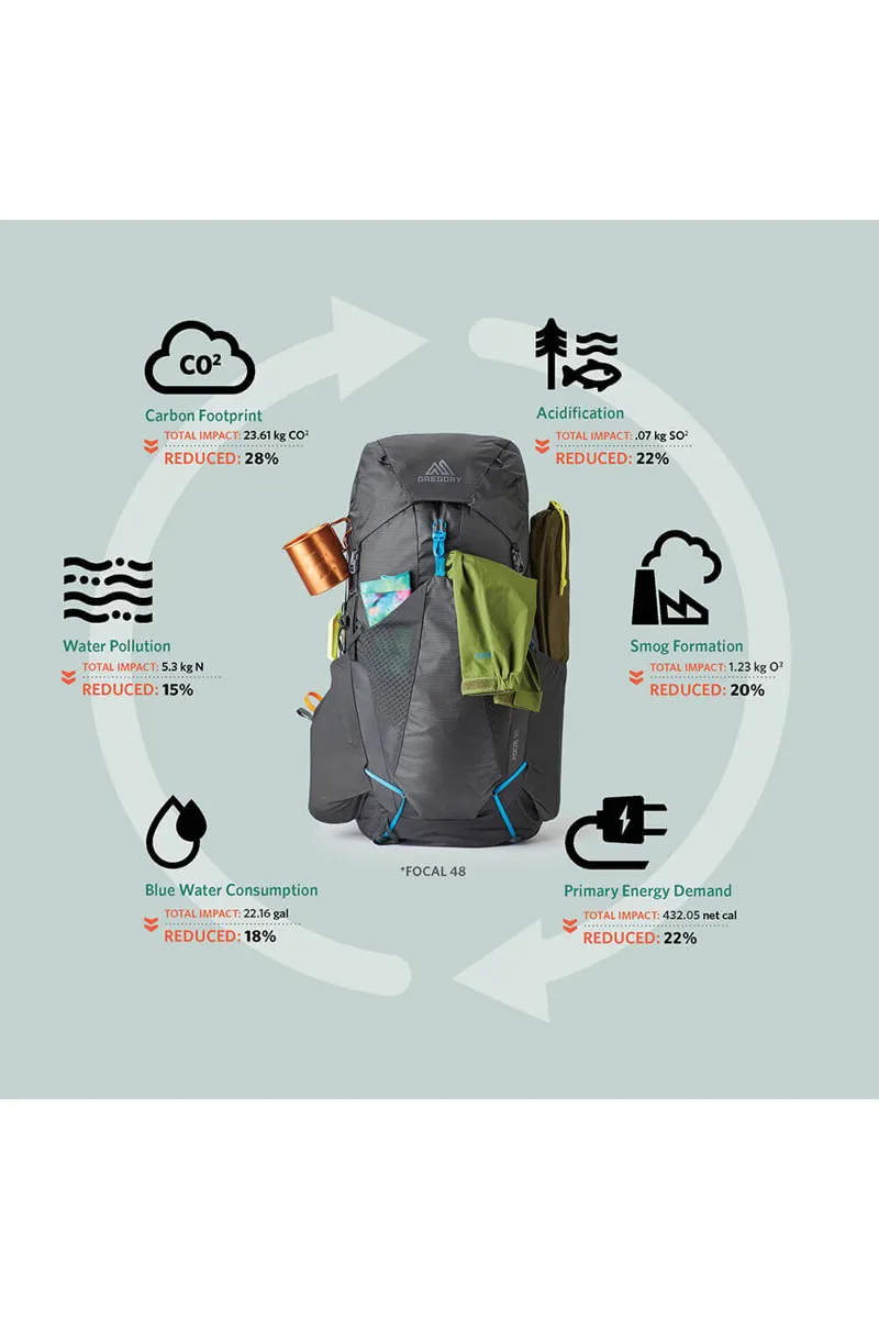 Gregory Focal 38 Rucksack Large in Ozone Black-4